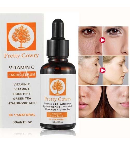 Pretty Cowry Vitamin C Essence Anti Aging Wrinkle Tightening Facial Serum 30ml